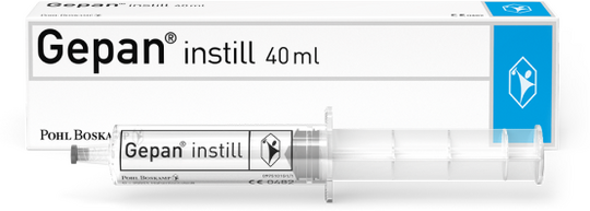 Gepan® instill von Pohl-Boskamp Verpackung + Spritze zum effektiven Ersatz der geschädigten Blasenschutzschicht