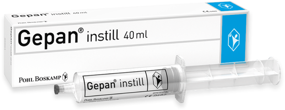 Pohl-Boskamp Produkt: Gepan® instill Spritze und Verpackung