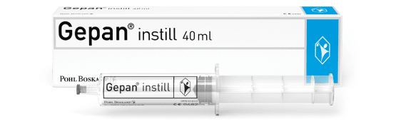 Gepan® instill von Pohl-Boskamp Verpackung + Spritze zum effektiven Ersatz der geschädigten Blasenschutzschicht