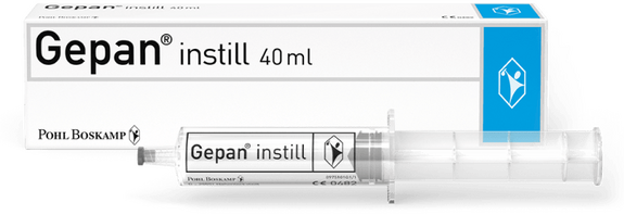 Pohl-Boskamp Produkt: Gepan® instill Spritze 40 ml und Verpackung