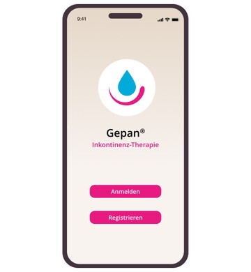 Start-Screen der Gepan® Inkontinenz-Therapie